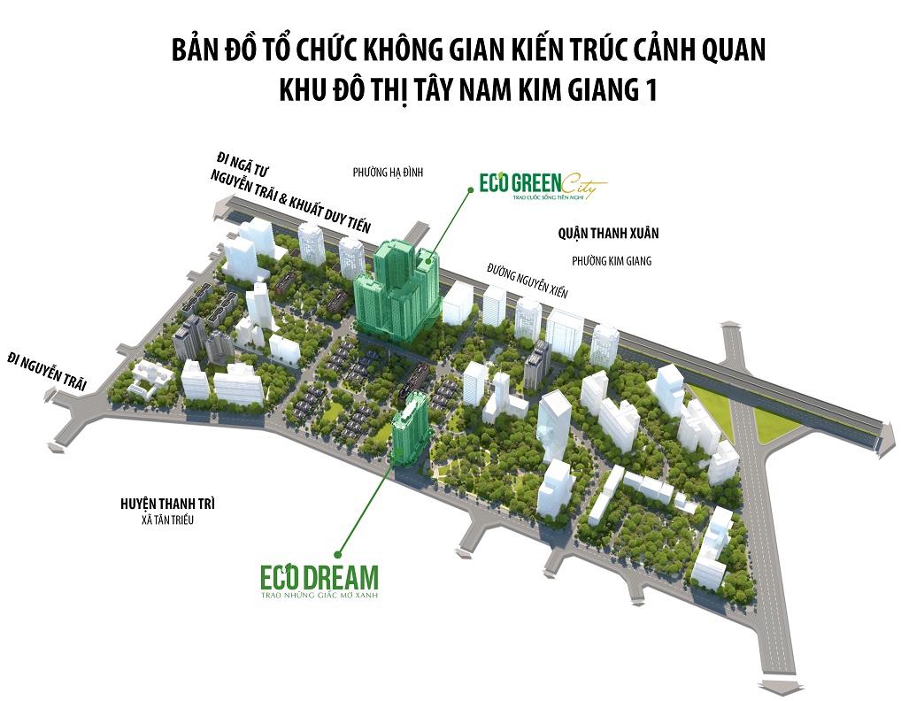 Phối cảnh vị trí dự án chung cư Eco Dream