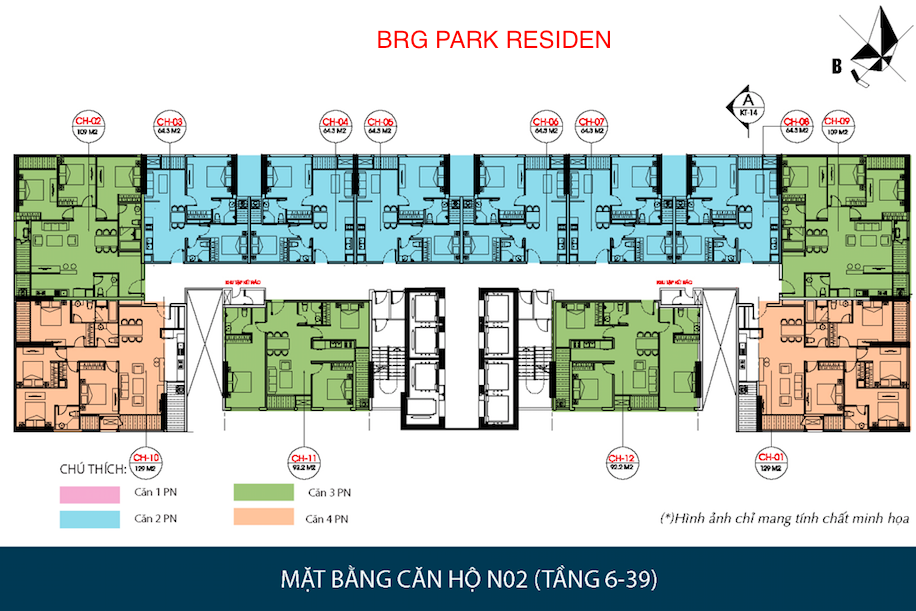 Mặt bằng chung cư BRG Park Residence